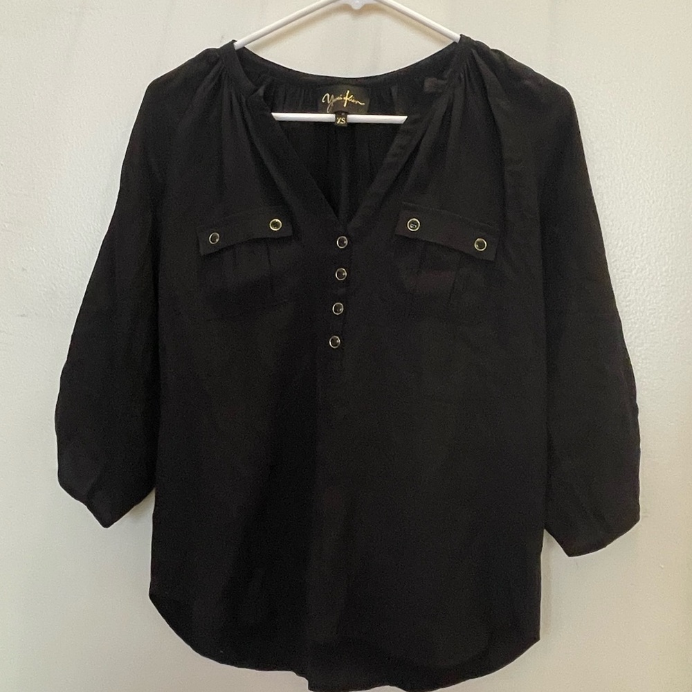 Yumi Kim Black Silk Top